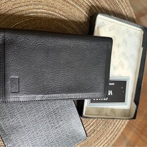 Men’s Vintage Gianni Versace Black Leather Card Holder